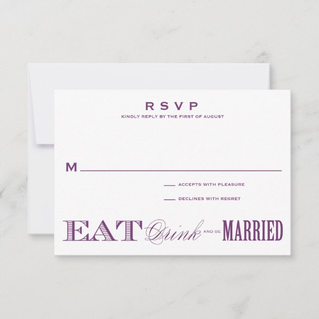 & BE MARRIED | RSVP 3.5 x 5 Card (Front)