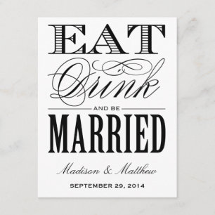 Be Married   Save the Date Postcard