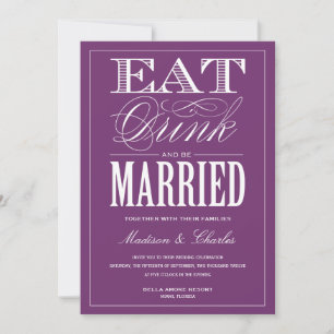 & BE MARRIED   WEDDING INVITATION