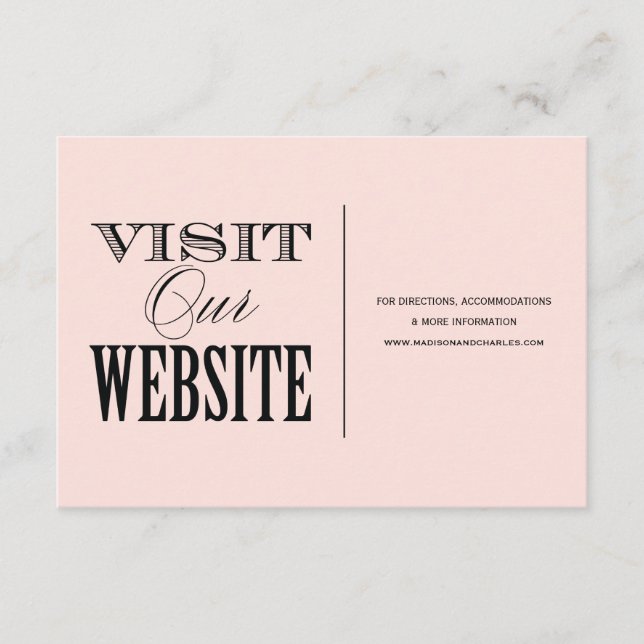 & BE MARRIED | WEDDING WEBSITE CARD (Front)