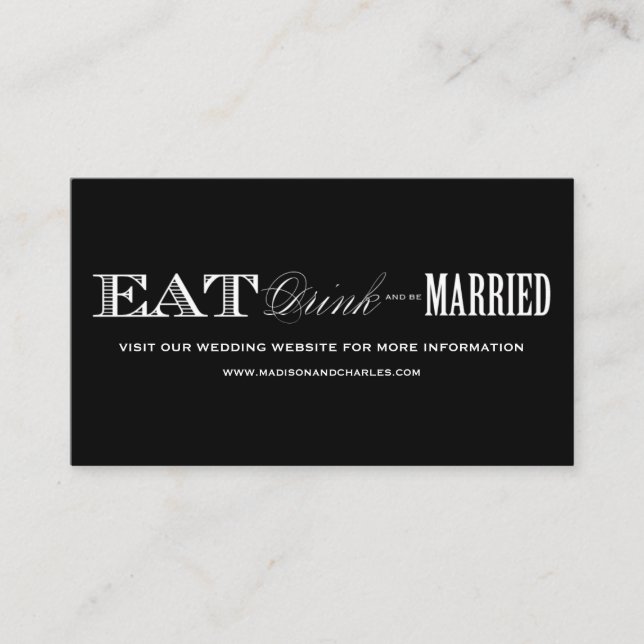 & BE MARRIED | WEDDING WEBSITE CARDS (Front)