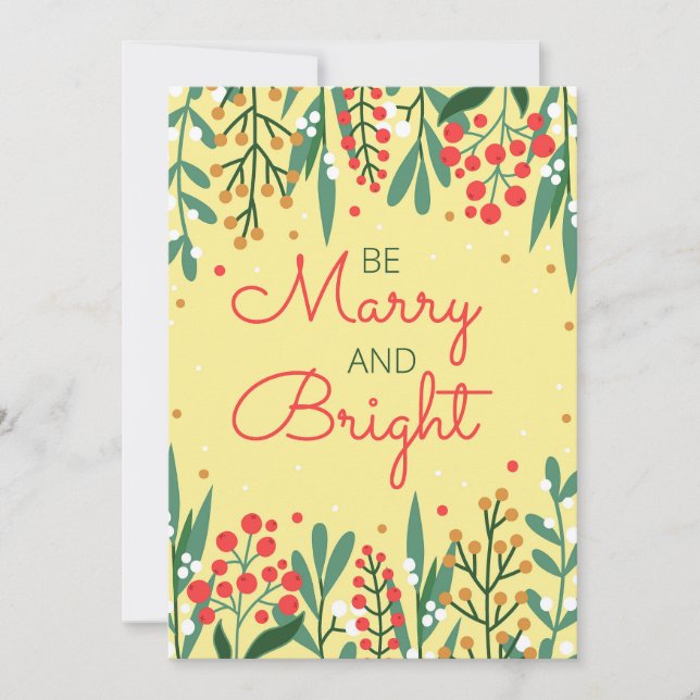 Be Marry and Bright Flat Greeting Card (Front)