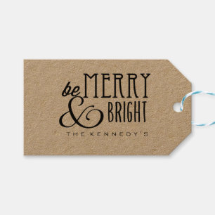 Be Merry and Bright - Holiday Gift Tags