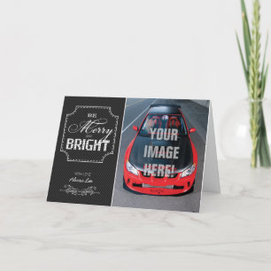 Be Merry and Bright - Subaru STI Car themed Holiday Card