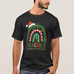 Be Merry Be Jolly Be Kind Teacher Rainbow Christma T-Shirt