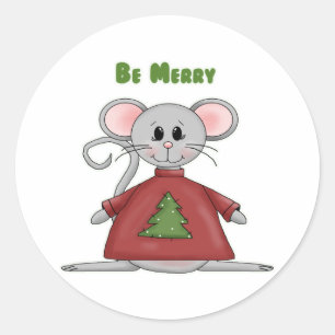 Be Merry Classic Round Sticker