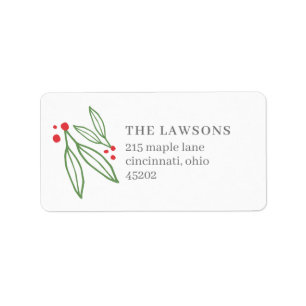 Be Merry Holiday Return Address Label