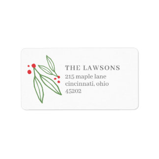 Be Merry Holiday Return Address Label