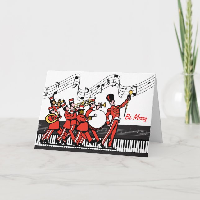 Be Merry Marching Band and Musical Notes Christmas (Front)