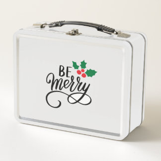 Be Merry  Metal Lunch Box
