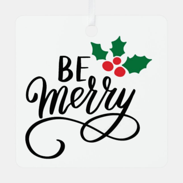 Be Merry   Metal Tree Decoration (Front)