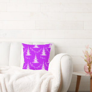 Be Merry Purple Christmas Cushion