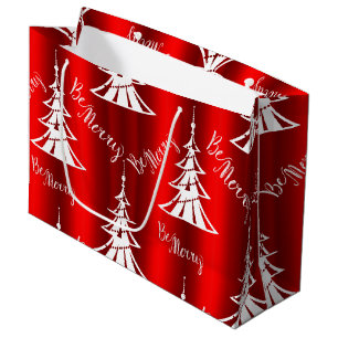 Be Merry Red Christmas Large Gift Bag
