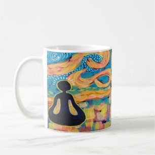 Be Mindful Meditation Yoga Art Coffee Mug