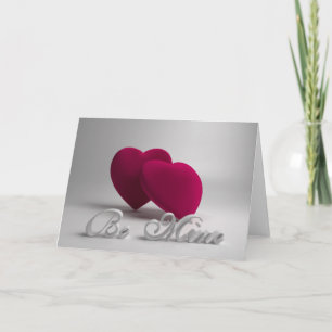Be Mine 3D Hearts Greeting Card