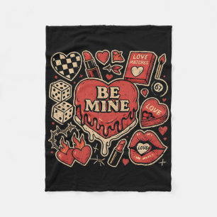 Be Mine 67 Funny Valentine Love Meme Couple Matchi Fleece Blanket