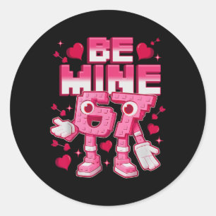 Be Mine 67 Six Seven 6 7 Italian Brainrot Valentin Classic Round Sticker