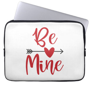 Be Mine Arrow Through Heart Valentine's Day Drawst Laptop Sleeve