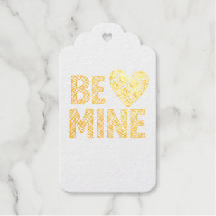 Be Mine Be My Valentine Cheetah Print Gift Tags