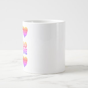 Be Mine Be My Valentine Cheetah Print Large Coffee Mug