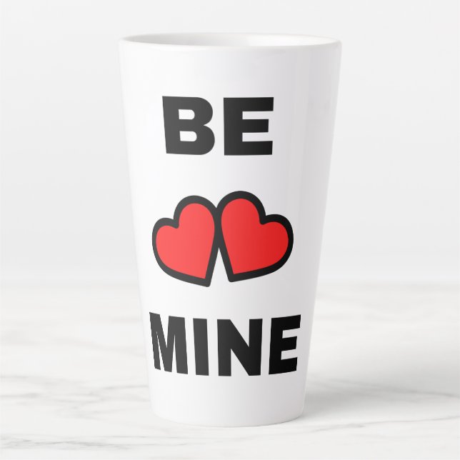Be Mine Black Latte Mug (Front)