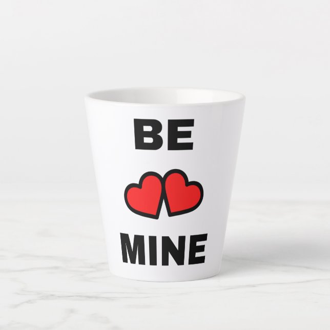 Be Mine Black Latte Mug (Front)