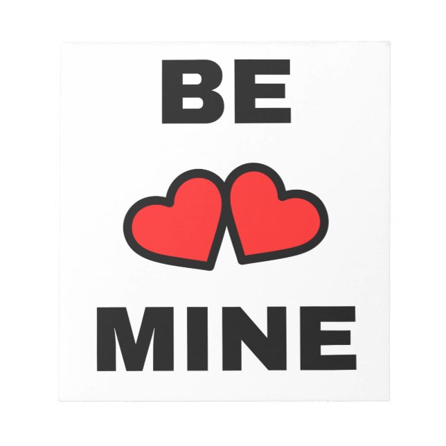 Be Mine Black Notepad (Front)
