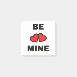 Be Mine Black Post-it Notes