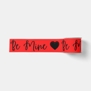 Be Mine Black Valentine's Grosgrain Ribbon