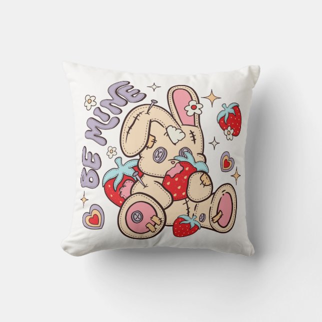 Be Mine Bunny Cushion (Front)