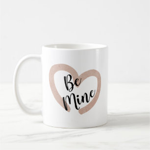 Be Mine Cute Pink Heart Coffee Mug