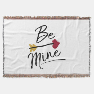 Be mine Cute Valentines Throw Blanket