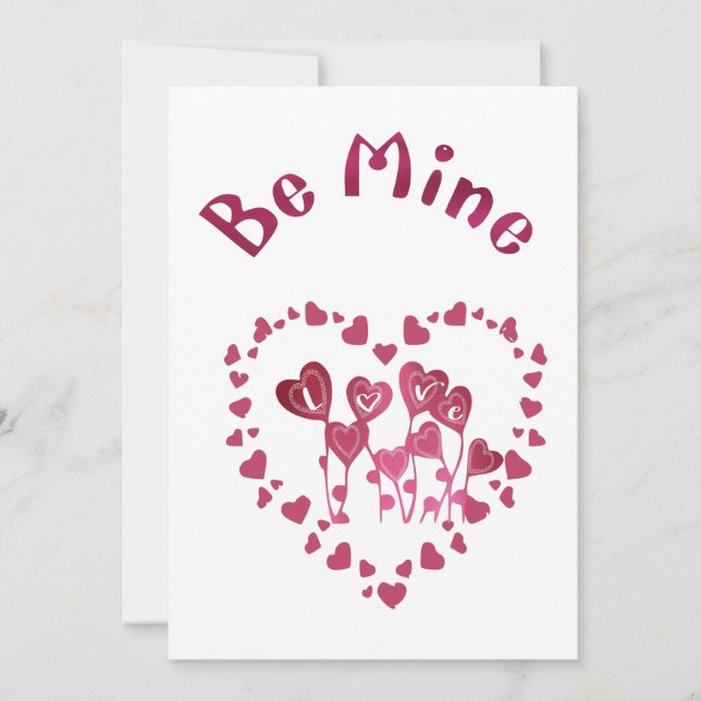 Be mine Flat card (Front)