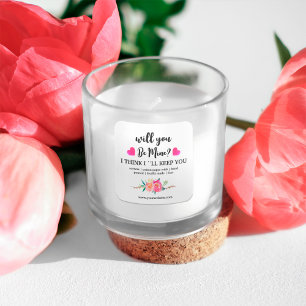 Be Mine   Floral Candle Label