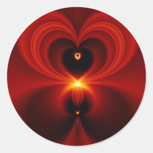 Be Mine - Fractal Classic Round Sticker