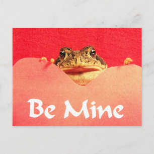 Be Mine Frog close up photograph Postcard