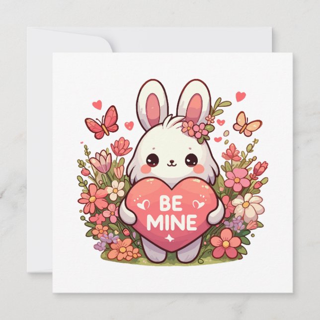 be mine ,funny rabbit valentine love (Front)