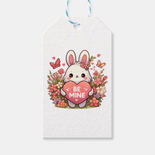 be mine ,funny rabbit valentine love gift tags