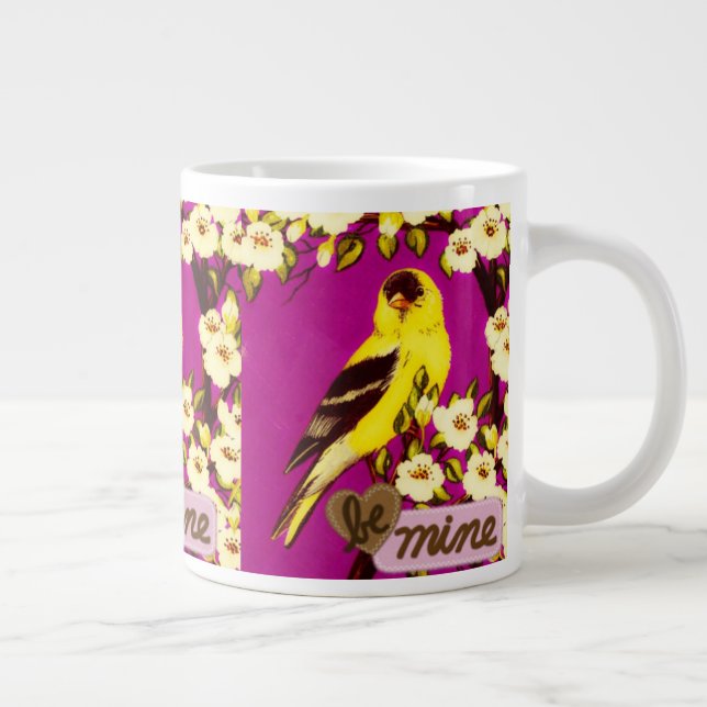 Be Mine Goldfinch Large Coffee Mug (Right)
