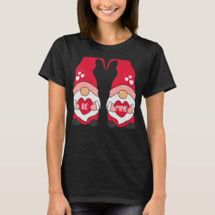 Be Mine Happy Valentines Day Gnomes Elves Love Ann T-Shirt