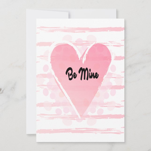 "Be Mine!" - Happy Valentine's Day Lovely Greeting Holiday Card (Front)