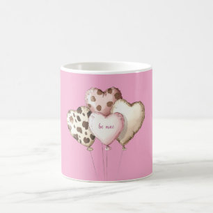 Be Mine Heart Balloons Love Valentine's Day Coffee Mug