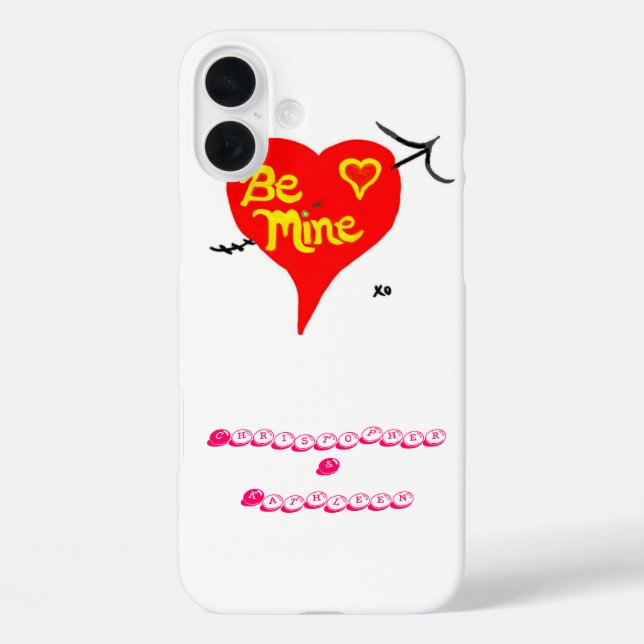Be Mine Heart Candy Names Case-Mate iPhone Case (Back)