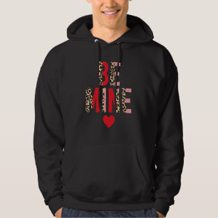 Be Mine Heart Leopard Happy Valentine's Day Couple Hoodie