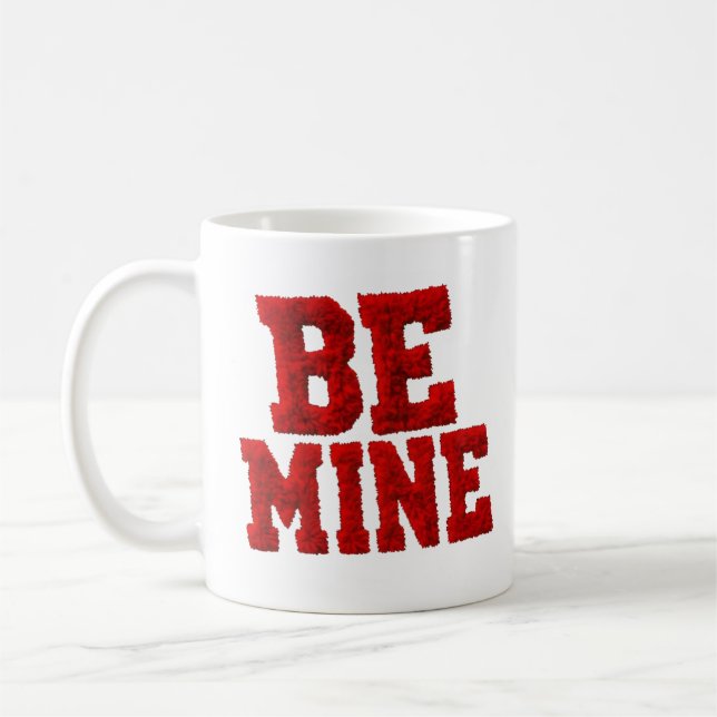 Be Mine Heart Love Coffee Cup Valentine's Day mug (Left)