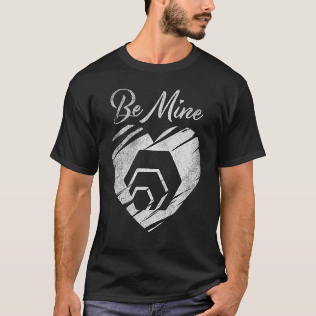 Be Mine Hex Coin Valentine Crypto Token Cryptocurr T-Shirt (Front)