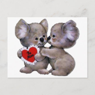 Be Mine Koalas Postcard