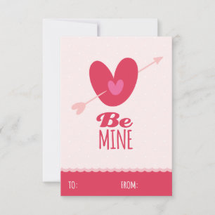 Be Mine Love Classroom School Kids Valentine's Day Invitation