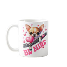 Be Mine Love Dog Chihuahua in zipper