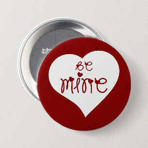 Be Mine Love Hearts Valentine's Day Button
